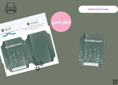 مطوية الصناعة والتجارة- خامس ابتدائي رقمية