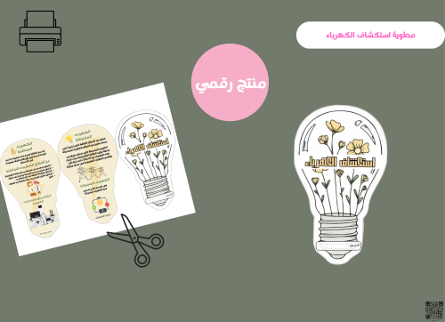مطوية استكشاف الكهرباء- ثاني ابتدائي رقمية