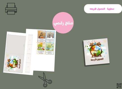 مطويه التغيرات التي تحدث في الفصول الاربعه رقمية