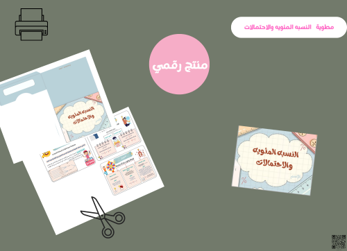 مطويه النسبه المئويه والاحتمالات _سادس ابتدائي رقم...