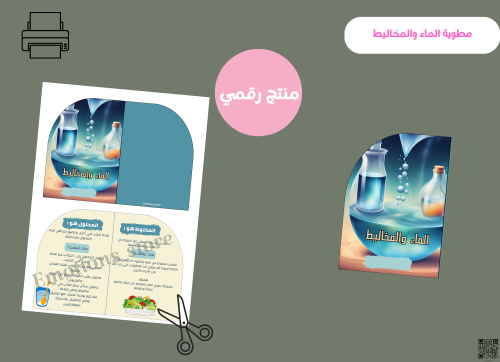 مطوية الماء والمخاليط -سادس ابتدائي رقمية