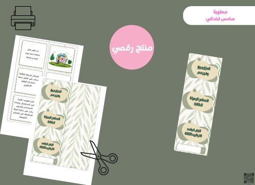 مطوية حماية الموارد - سادس ابتدائي