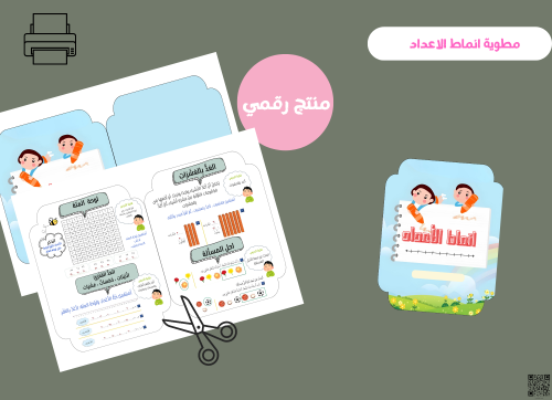 مطويه انماط الاعداد-اول ابتدائي رقمية