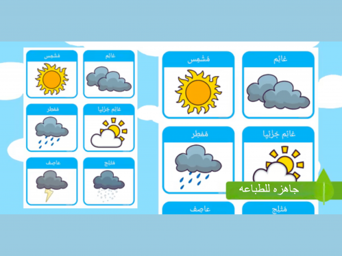 بطاقات الطقس عربي
