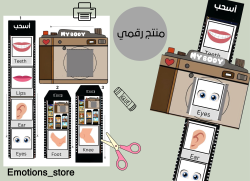 مطوية (أ جزاء الجسم)My body