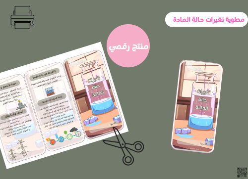 مطويه تغيرات حالة المادة -خامس( pdf) رقمية