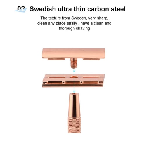 طقم شفرات حلاقة أمنة مزدوجة الحواف للرجال والنساء...