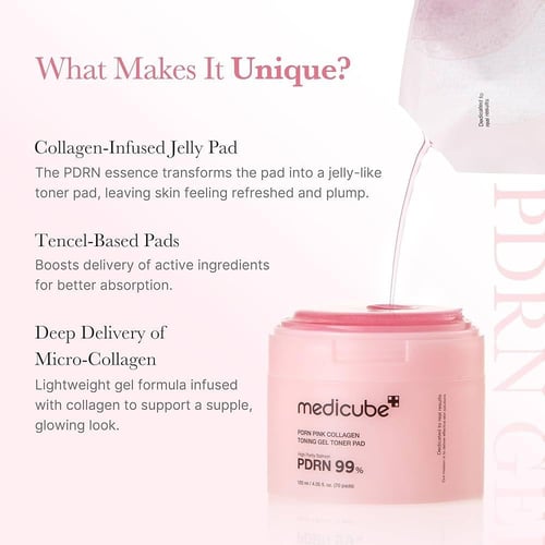 تونر باد الكولاجين الوردي PDRN من Medicube – ترطيب...