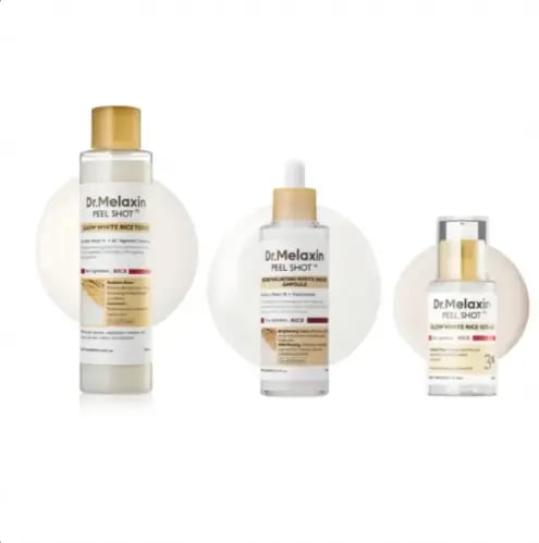 مجموعة العناية بالبشرة بالأرز لتوحيد اللون وترطيب...