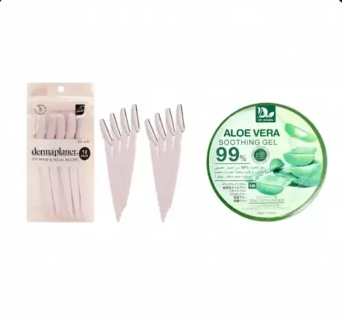 مجموعة إزالة شعر الوجه مع جل الألوفيرا المهدئ –دير...