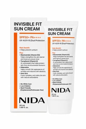 كريم نيدا الواقي من الشمس SPF50+ PA++++ بالنياسينا...
