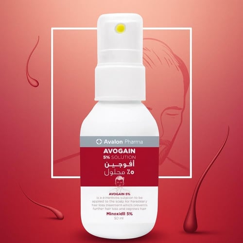 محلول أفوجين 5% مينوكسيديل لعلاج تساقط الشعر وتحفي...
