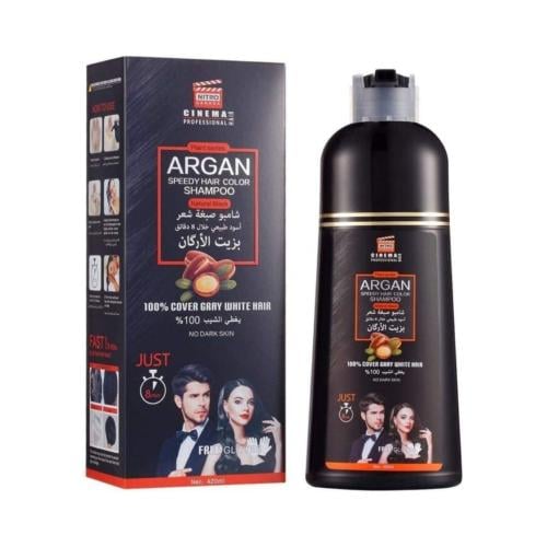 شامبو صبغة الشعر بالأرغان من نيترو لون أسود طبيعي