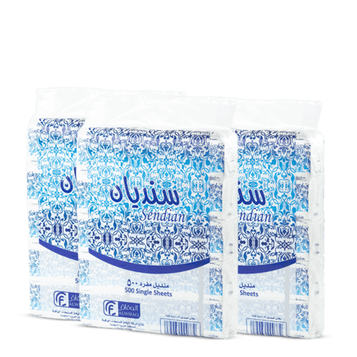 مناديل وجه 500 منديل مفرد