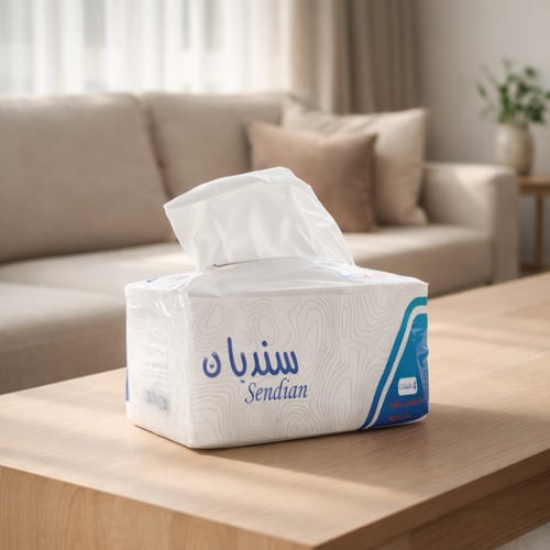 مناديل وجه 600 منديل مفرد 4 طبقات