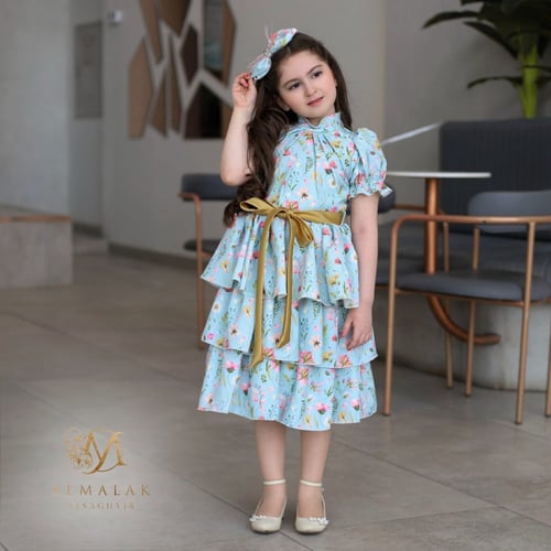 فستان طبقات ملمس بارز