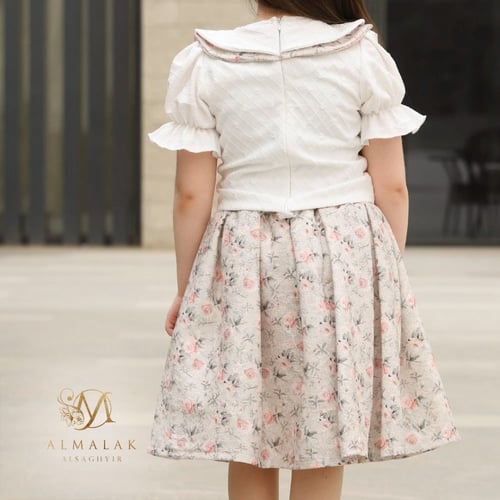 تنورة مشجر وبلوزه كرانيش