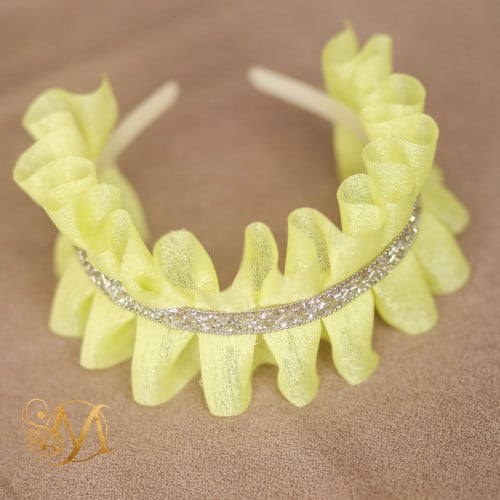 طوق اصفر بكرستال