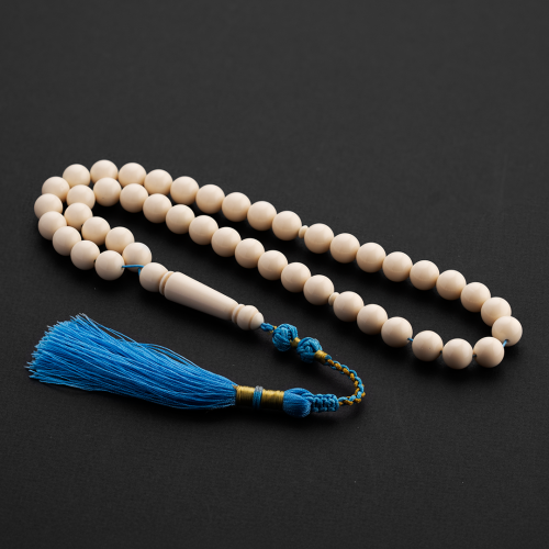 مسباح بكلايت دائري كركوشة تفصال - بيج و سماوي