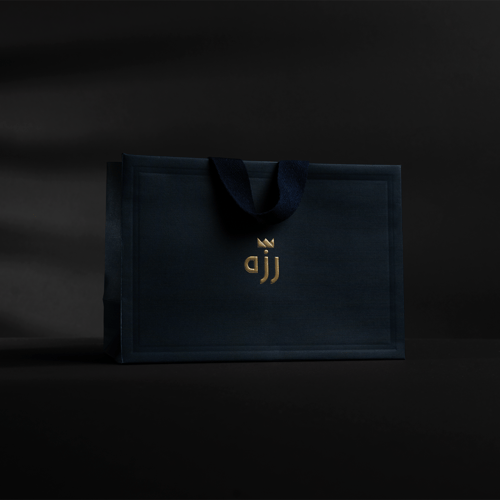 خاتم ملكي مقبض كلاسيكي فضه عيار 925 - اسود