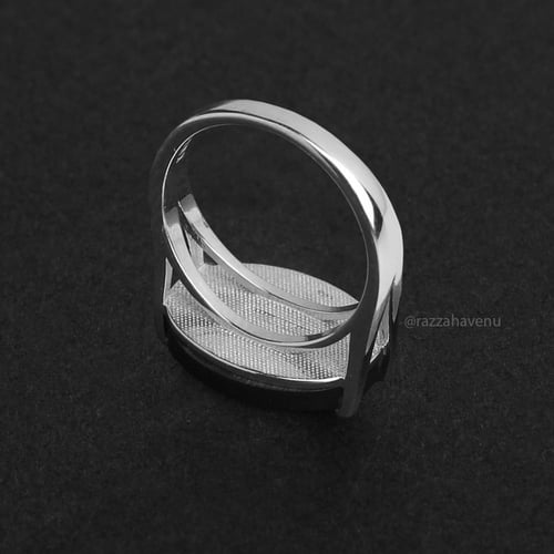 خاتم ملكي بمقبض عيار 925 - اسود