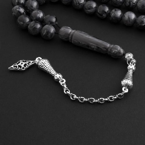 سبحة بكلايت عُثماني - رمادي مموج