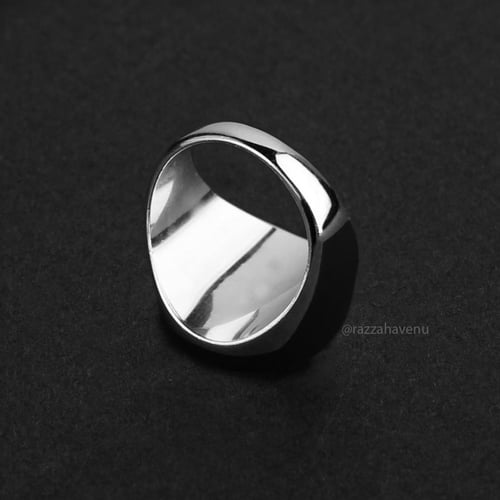 خاتم رسمي دائري عيار 925 - اسود