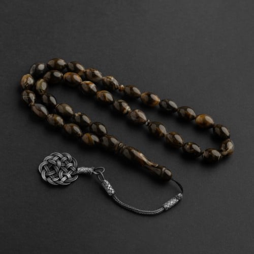 سبحة سندلوس عثماني شكة فضه - بني مخلوط