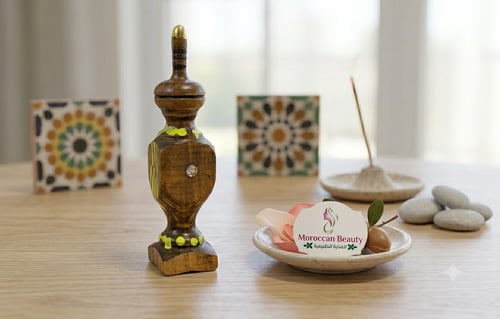 المكحلة المغربية الخشبية