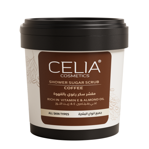 مقشر سكر رغوي بالقهوة وزيت اللوز