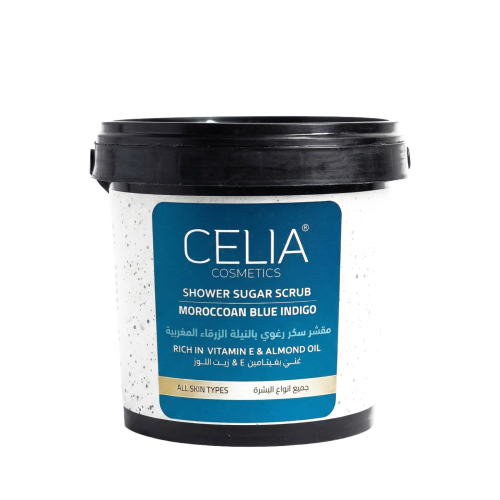 مقشر السكر الرغوي بالنيلة الزرقاء