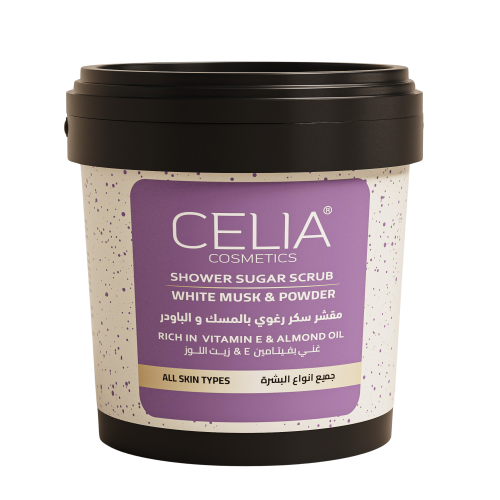 مقشر سكر رغوي بالمسك والباودر