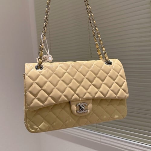 شنطة شانيل بسير معدن فضي 7 الوان