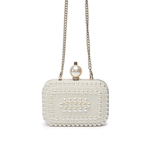 حقيبة مناسبات جيمي شو لؤلؤ صغيرة