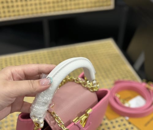 حقيبة لويس فيتون LV / وردي مقبض أبيض