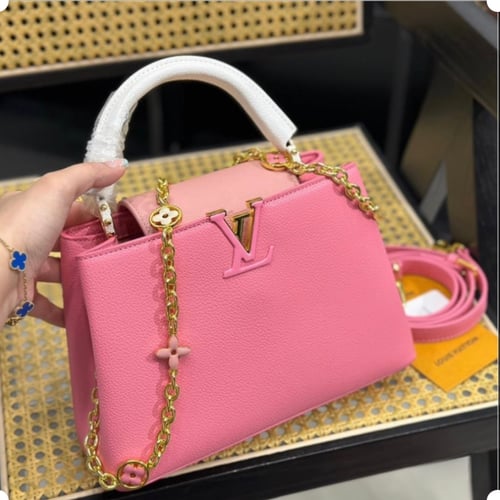 حقيبة لويس فيتون LV / وردي مقبض أبيض