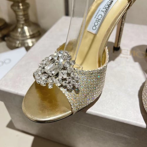 كعب جيمي شو مرصع بالكرستال