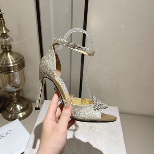 كعب جيمي شو مرصع بالكرستال