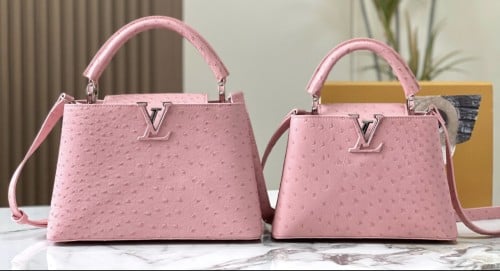 حقيبة لويس فيتون LV / وردي فاتح حجمين