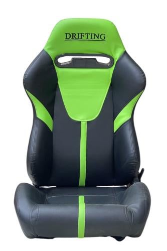 طقم مقاعد رياضيه جلد لجميع السيارات اخضر
