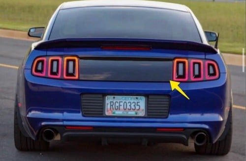 قاعدة علامة الخلفية RTR موستنق 2010 - 2014