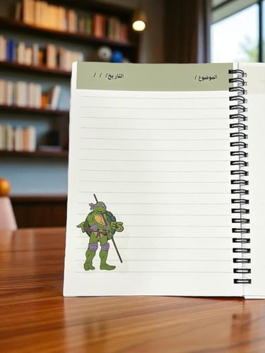 دفتر سلاحف النينجا ( ١٠٠ ورقه ) طباعه كامله من الص...