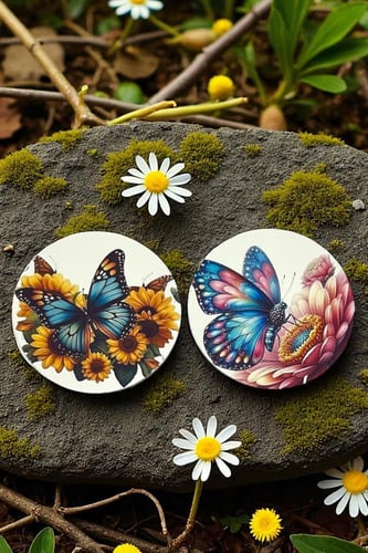 ستيكرات ورقيه فراشات ( ١٢ ملصق )