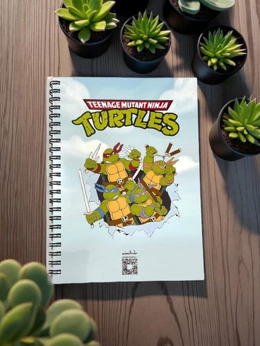 دفتر سلاحف النينجا ( ١٠٠ ورقه ) طباعه كامله من الص...