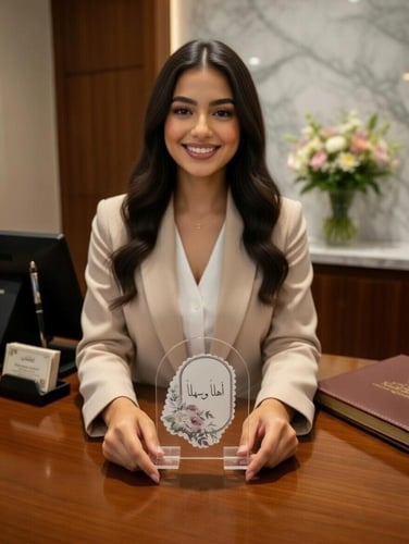 ستانداكريلك بعبارات ترحيبه