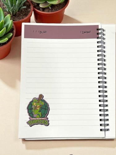 دفتر سلاحف النينجا ( ١٠٠ ورقه ) طباعه كامله من الص...