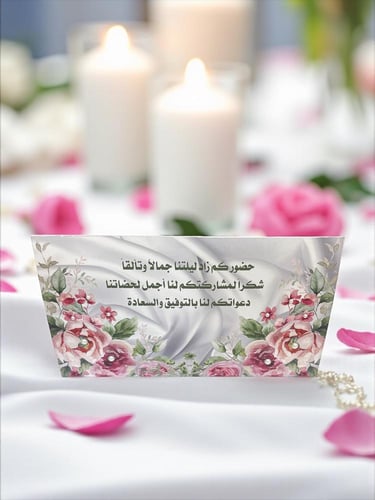 كروت طاوله لجميع المناسبات (السعرللحبه )