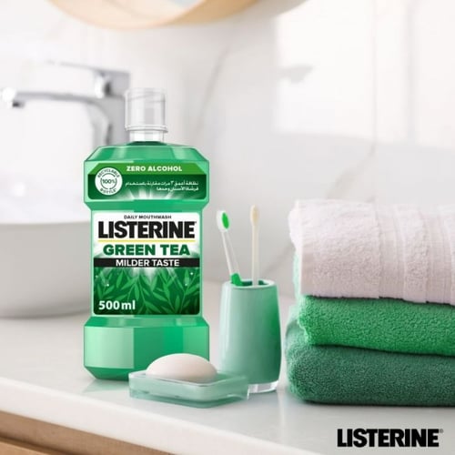 ليسترين غسول الفم شاي أخضر - 500 مل