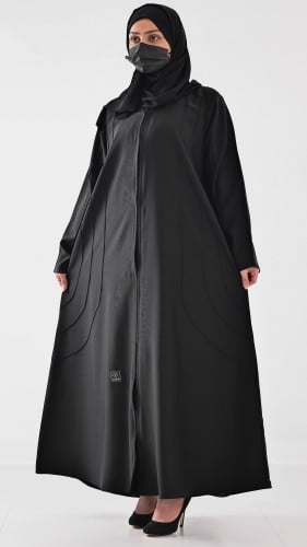 عباية كتف كسرات من كريب صالونة
