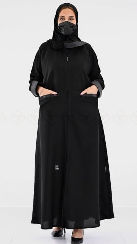عباية بجيوب محدد ساتان